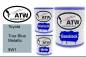 Preview: Toyota, True Blue Metallic, 8W1: 1L Lackdose + 1L Klarlack + 500ml Härter - Set, von ATW Autoteile West.